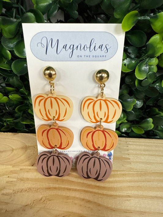 TRIPLE FALL PUMPKIN EARRING