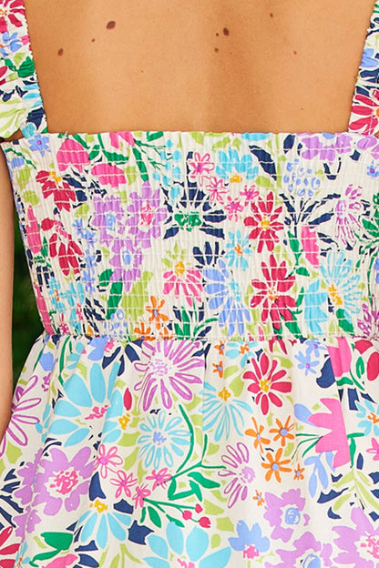 SD4408 - FLORAL PRINT COTTON POPLIN DRESS