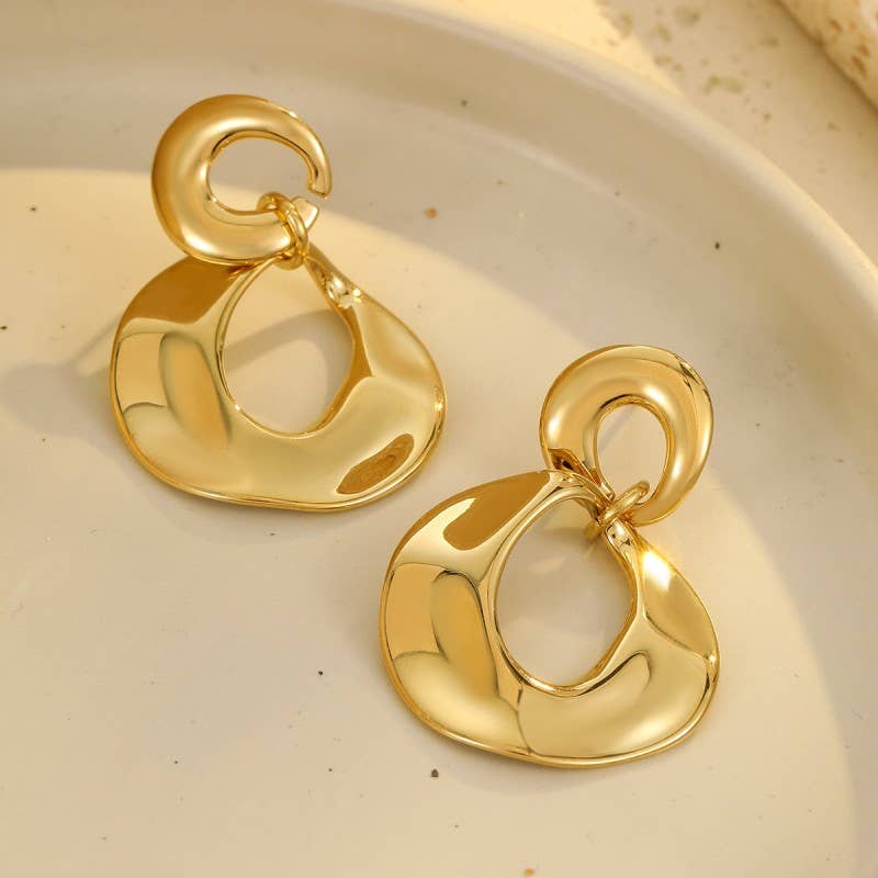 18K Stainless Steel Tarnish Free Drop Earrings | 40E497