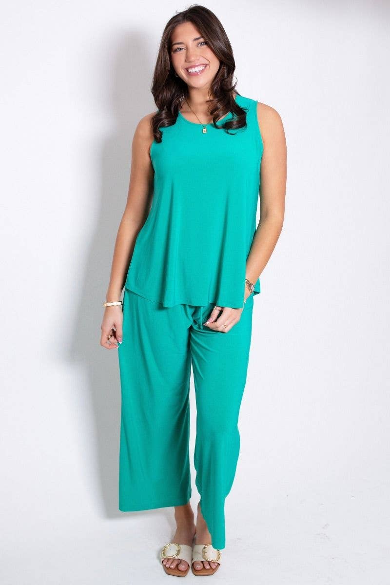Breezy Solid Summer Two-Piece Set