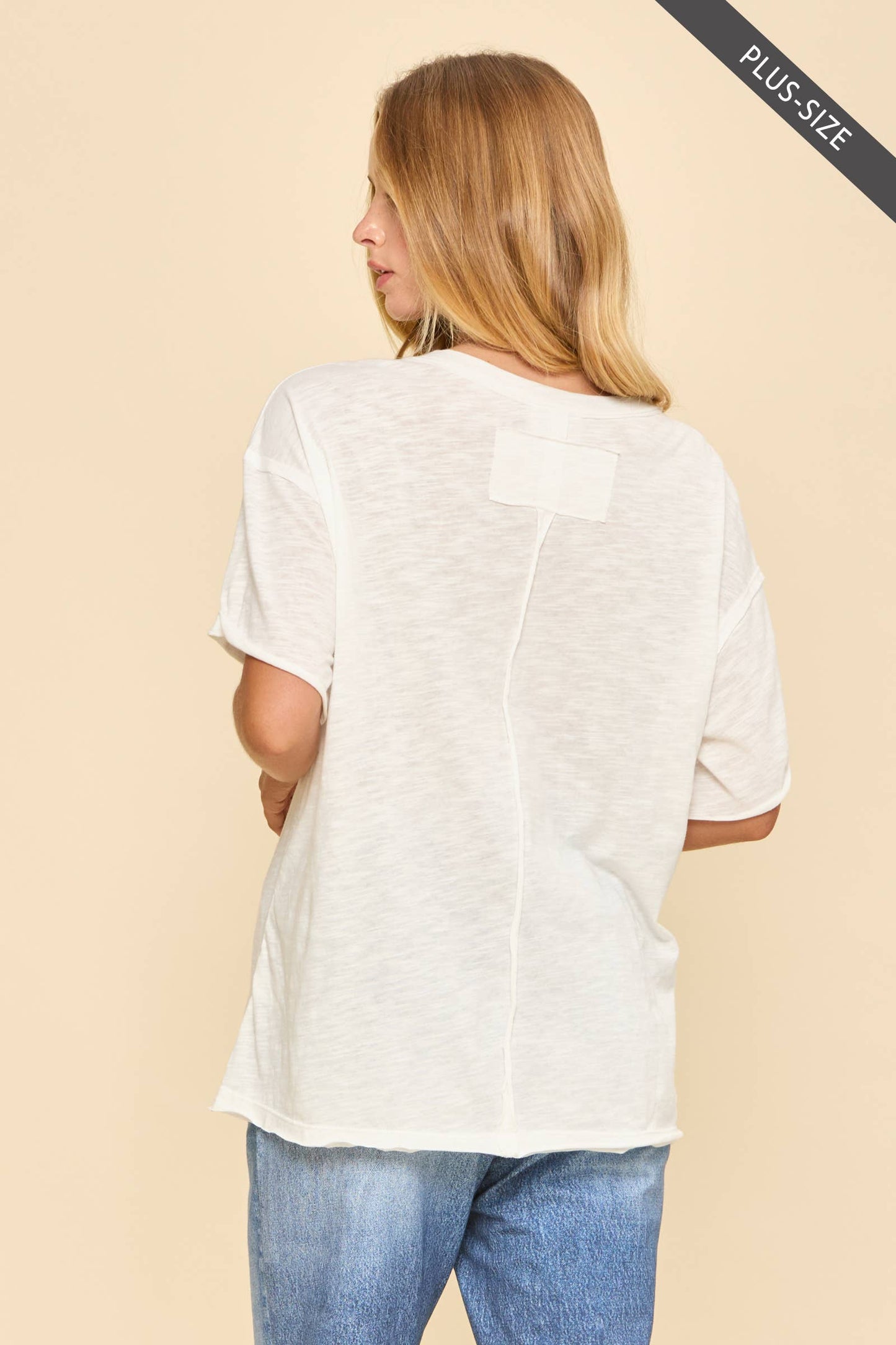 PLUS SIZE Short Sleeve Cotton Top