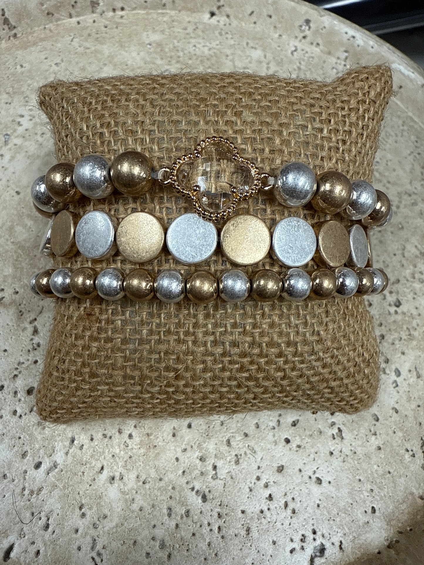 MULTI METALLIC STRETCH BRACELETS