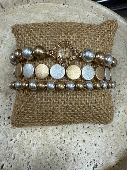 MULTI METALLIC STRETCH BRACELETS