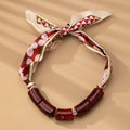 HANDMADE SCARF NECKLACE-CHUNKY MARBLE RESIN | 80N92488