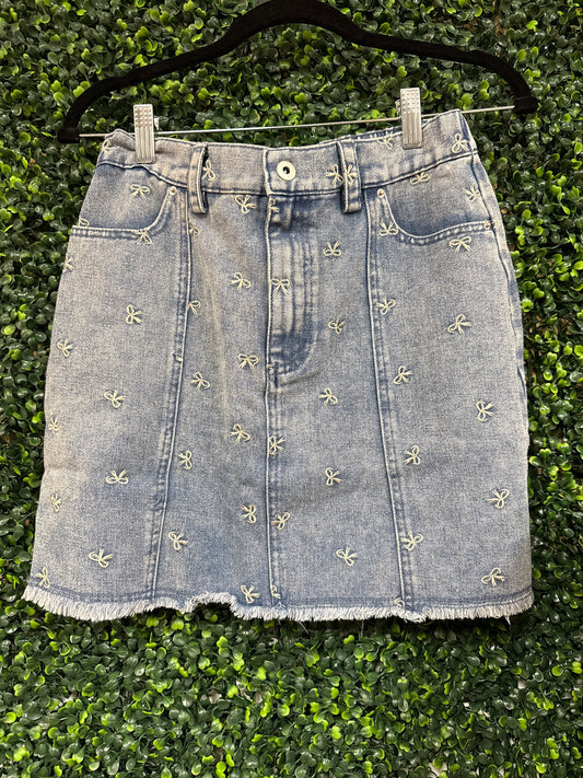 DENIM BOW SKIRT
