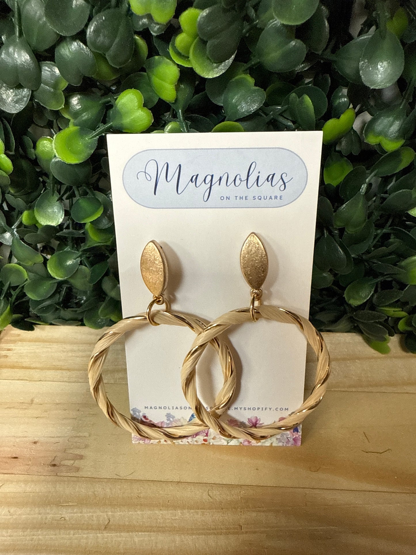 RATTAN CIRCLE EARRINGS