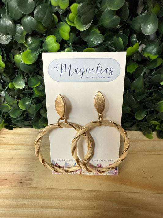 RATTAN CIRCLE EARRINGS