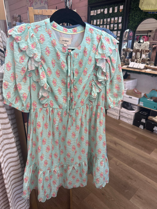 FLIRTY FLORALS DRESS
