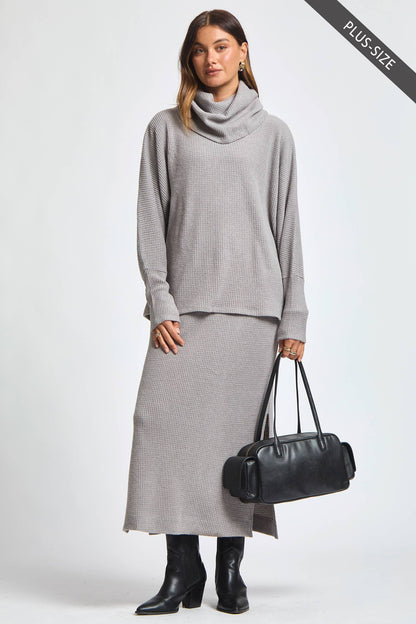 PLUS SIZE 2 Piece Cozy Thermal Layered Set