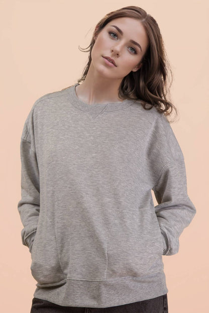 NT12385-Oversized Casual Comfy Solid Knit Top