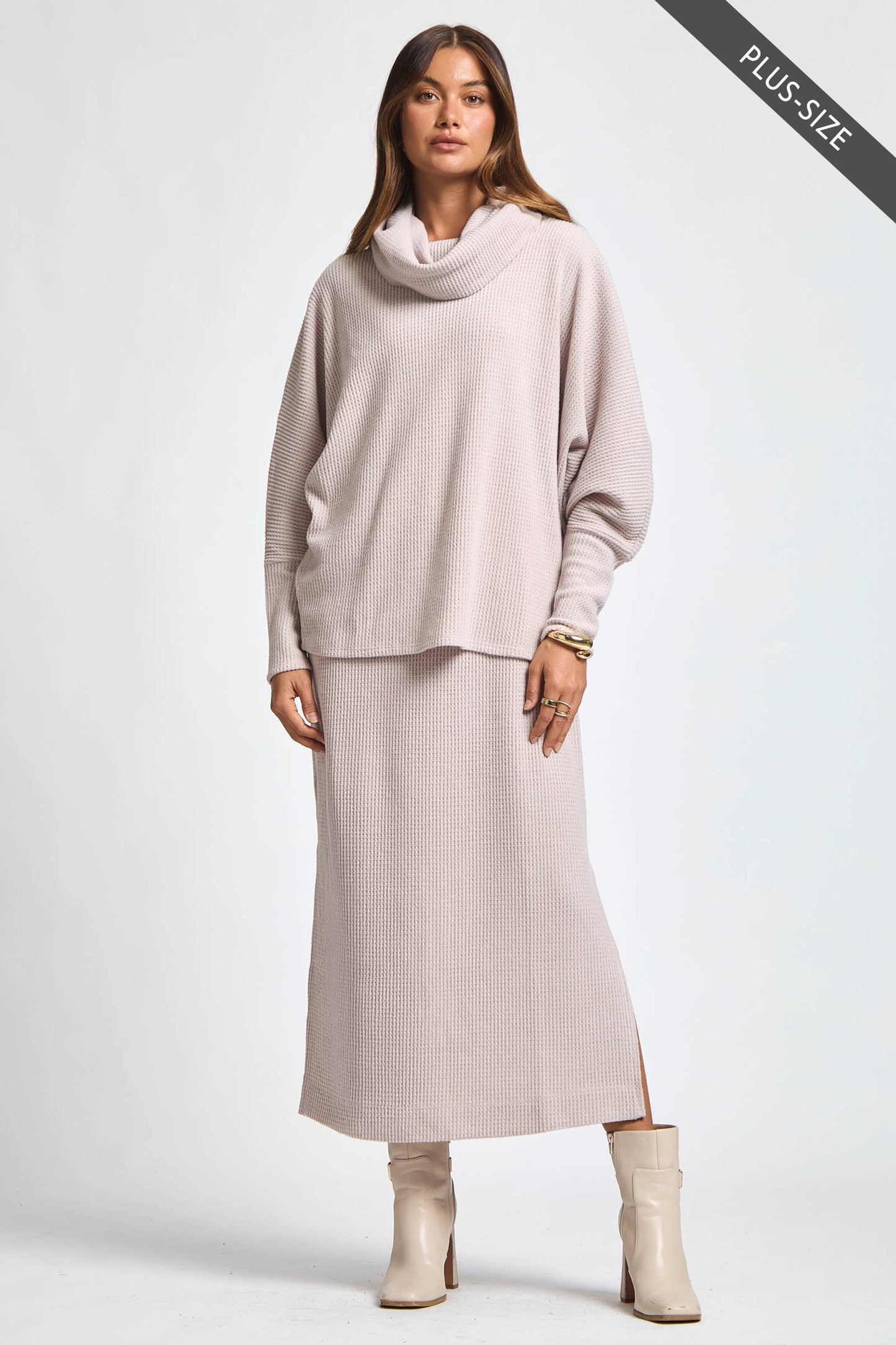 PLUS SIZE 2 Piece Cozy Thermal Layered Set