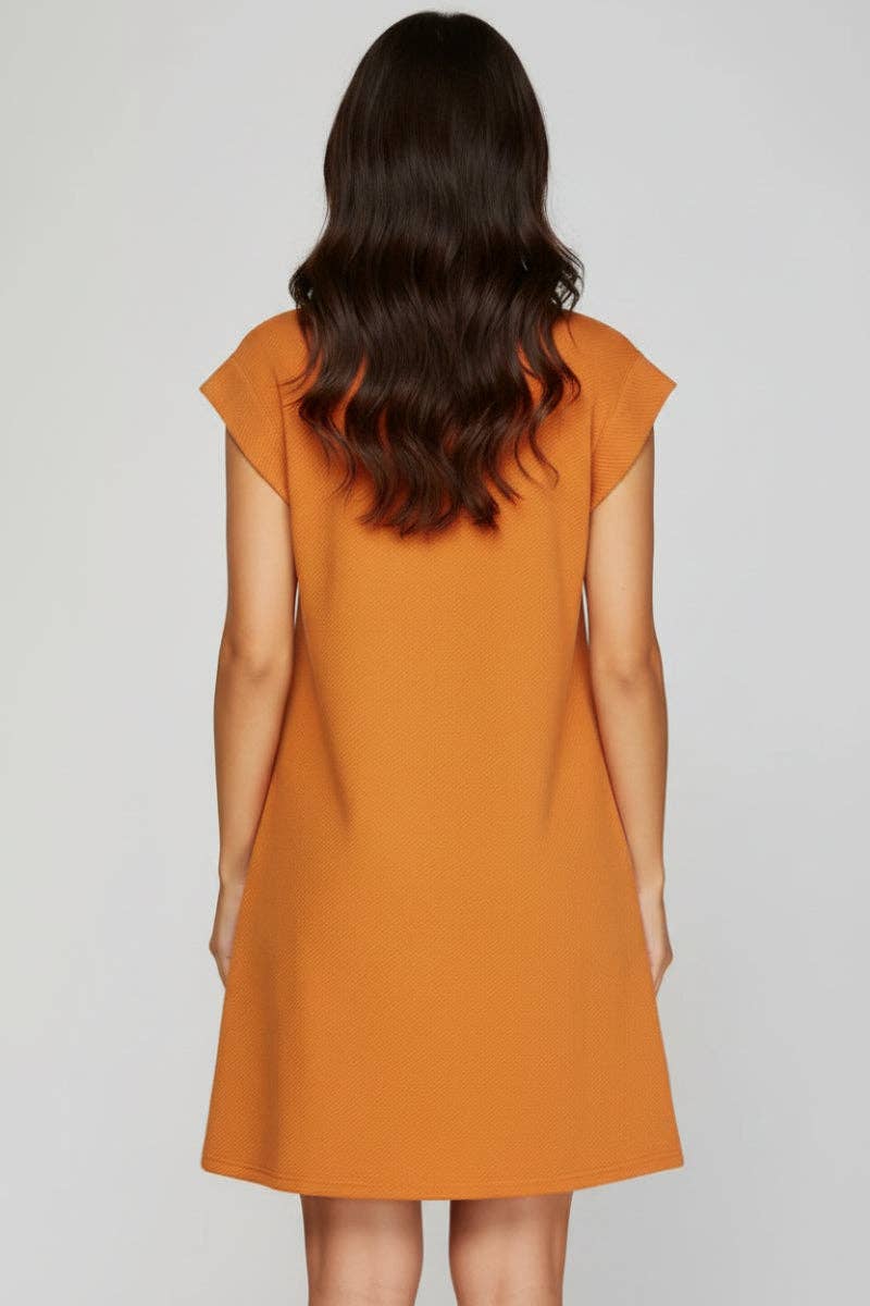 SLEEVELESS TEXTURED MINI DRESS SKSY7152