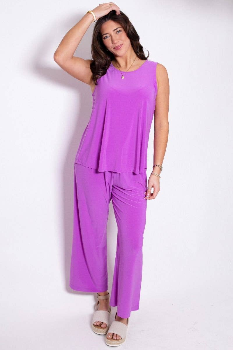 Breezy Solid Summer Two-Piece Set