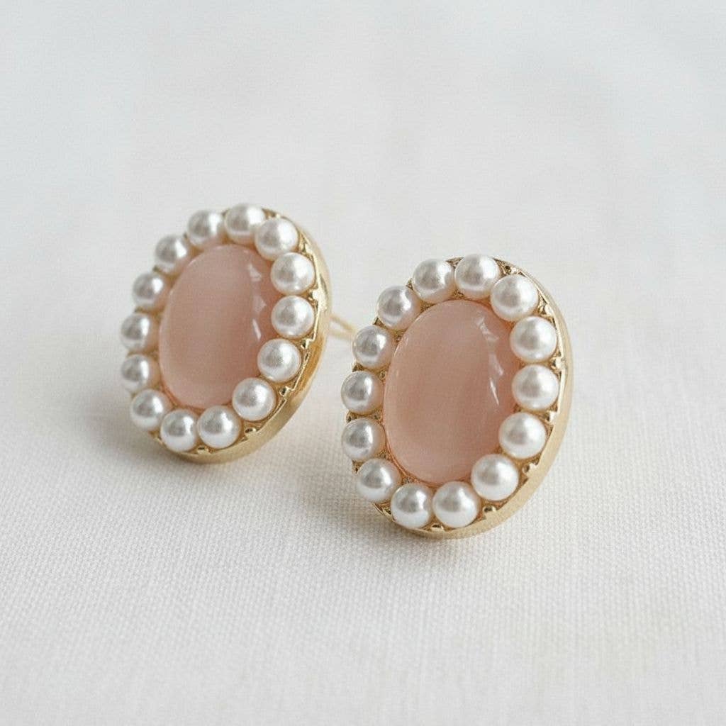 Charming Vintage Cat Eye Stone Drop Earrings