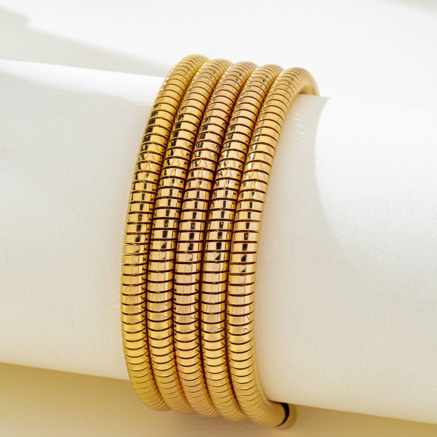 Flexible Coil Snake Chain 4 Row Bracelet | 80B1709