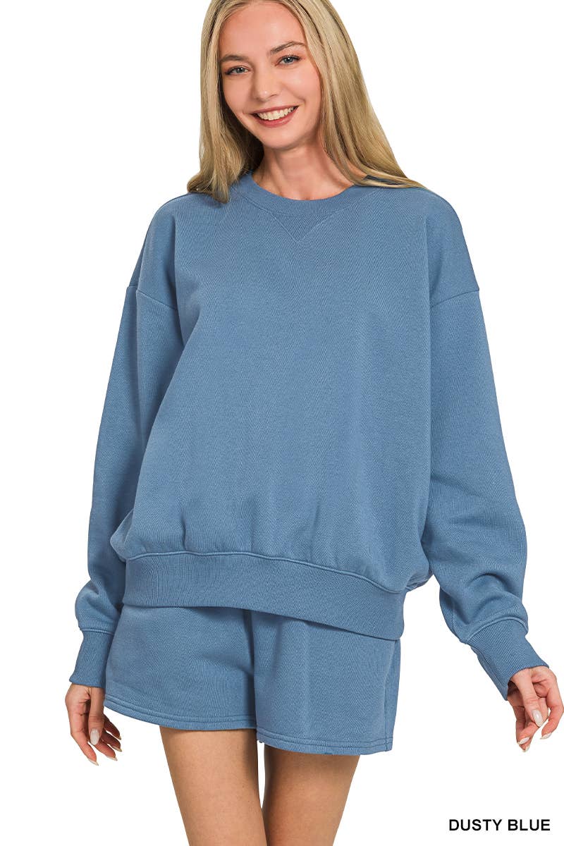Fleece Sweatshirts & Shorts Set