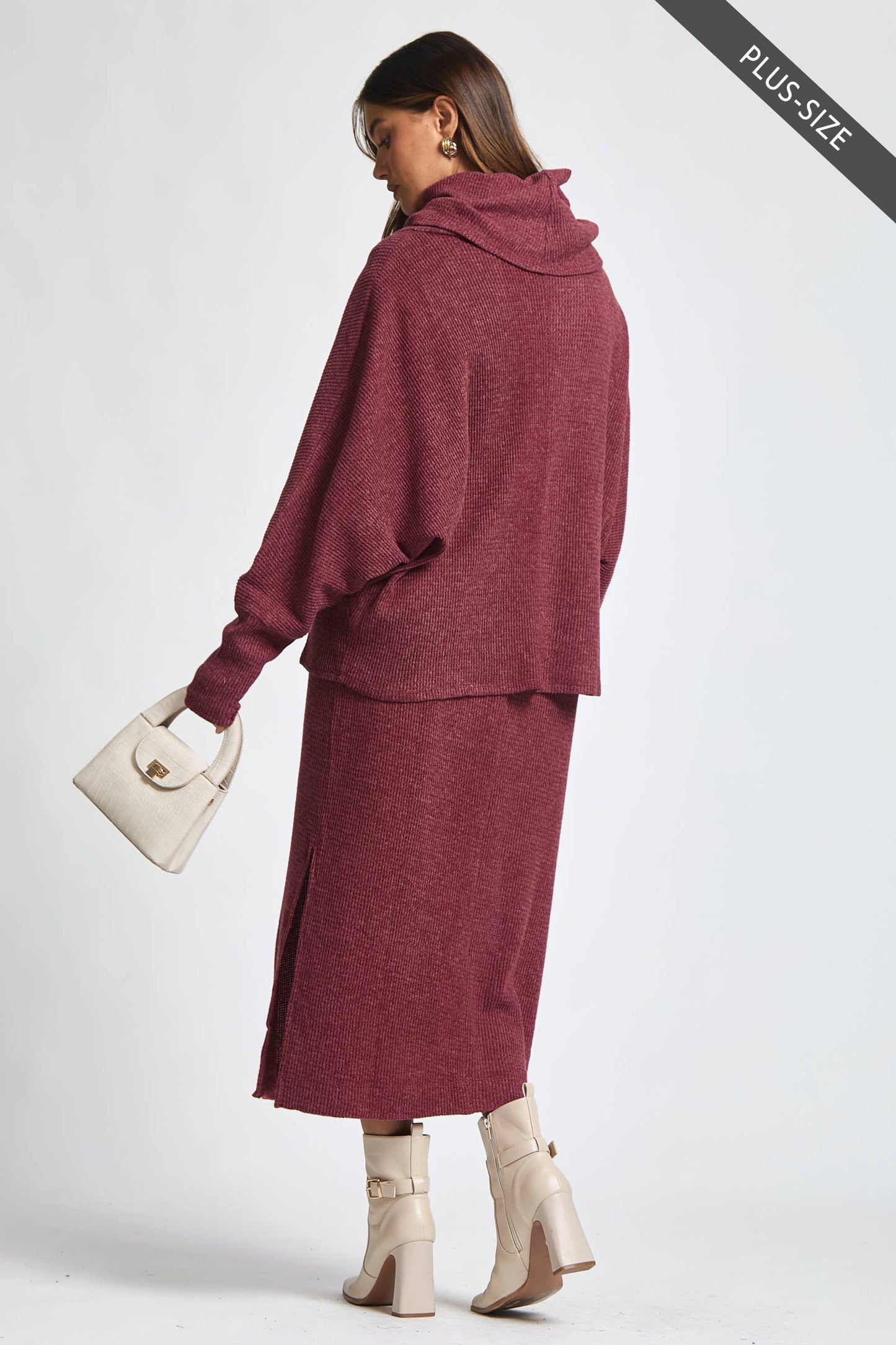 PLUS SIZE 2 Piece Cozy Thermal Layered Set