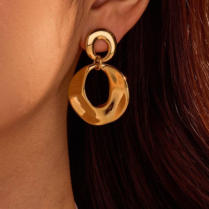 18K Stainless Steel Tarnish Free Drop Earrings | 40E497