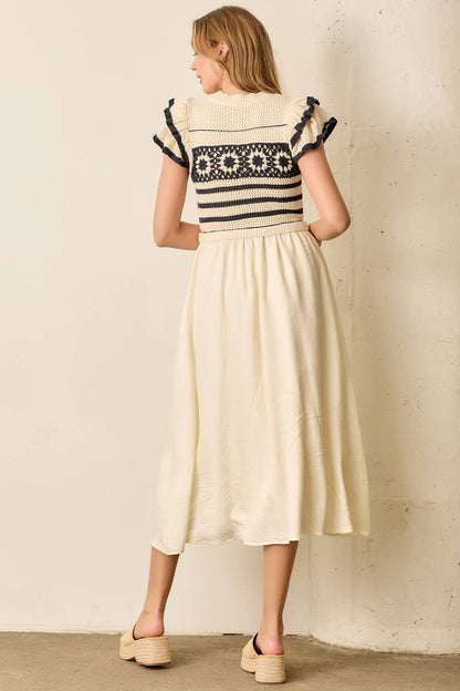 CROCHET MIDI DRESS