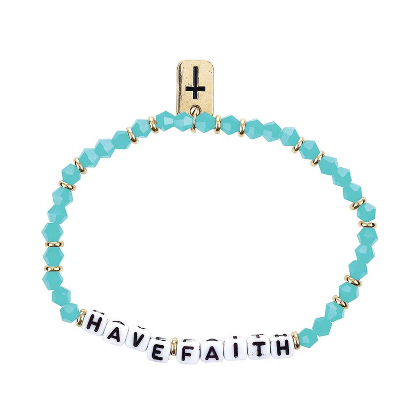 Word Beaded Tag Bracelet