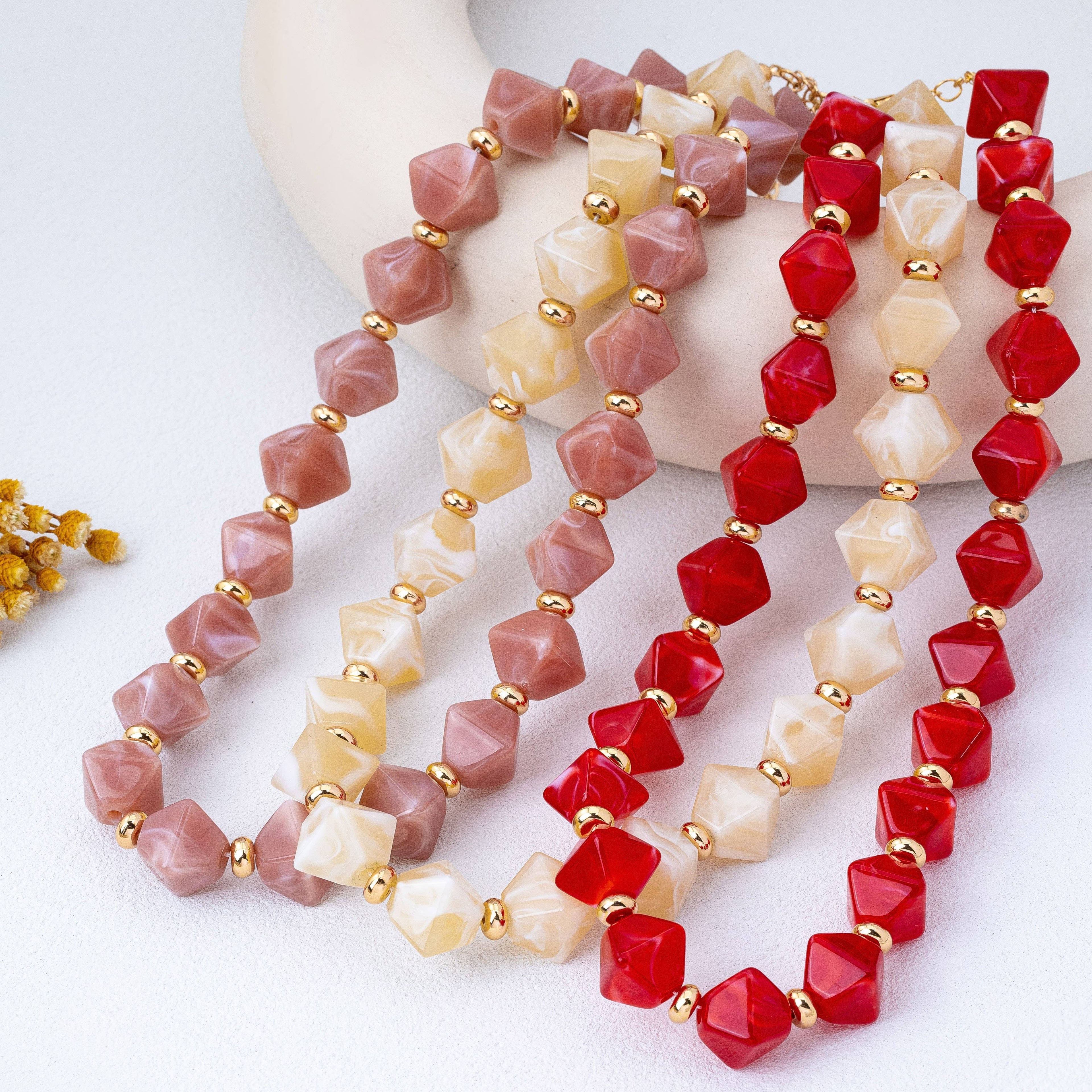 Faceted Resin Briolette Necklaces | 80N92987