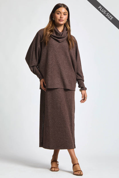 PLUS SIZE 2 Piece Cozy Thermal Layered Set