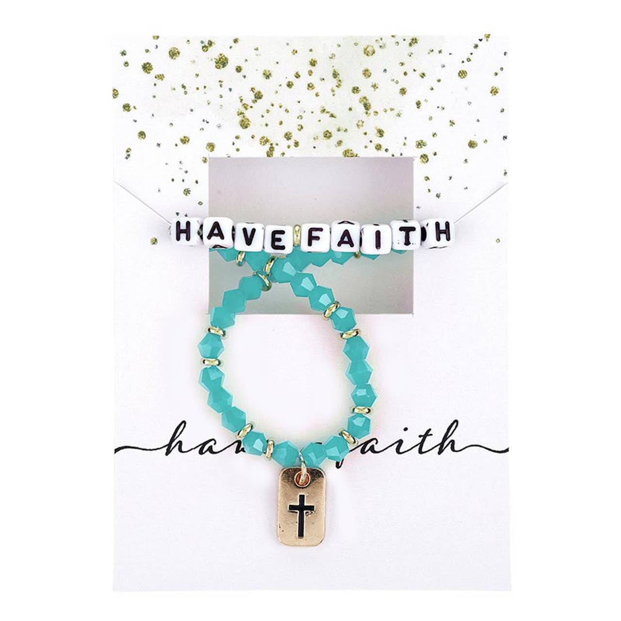 Word Beaded Tag Bracelet