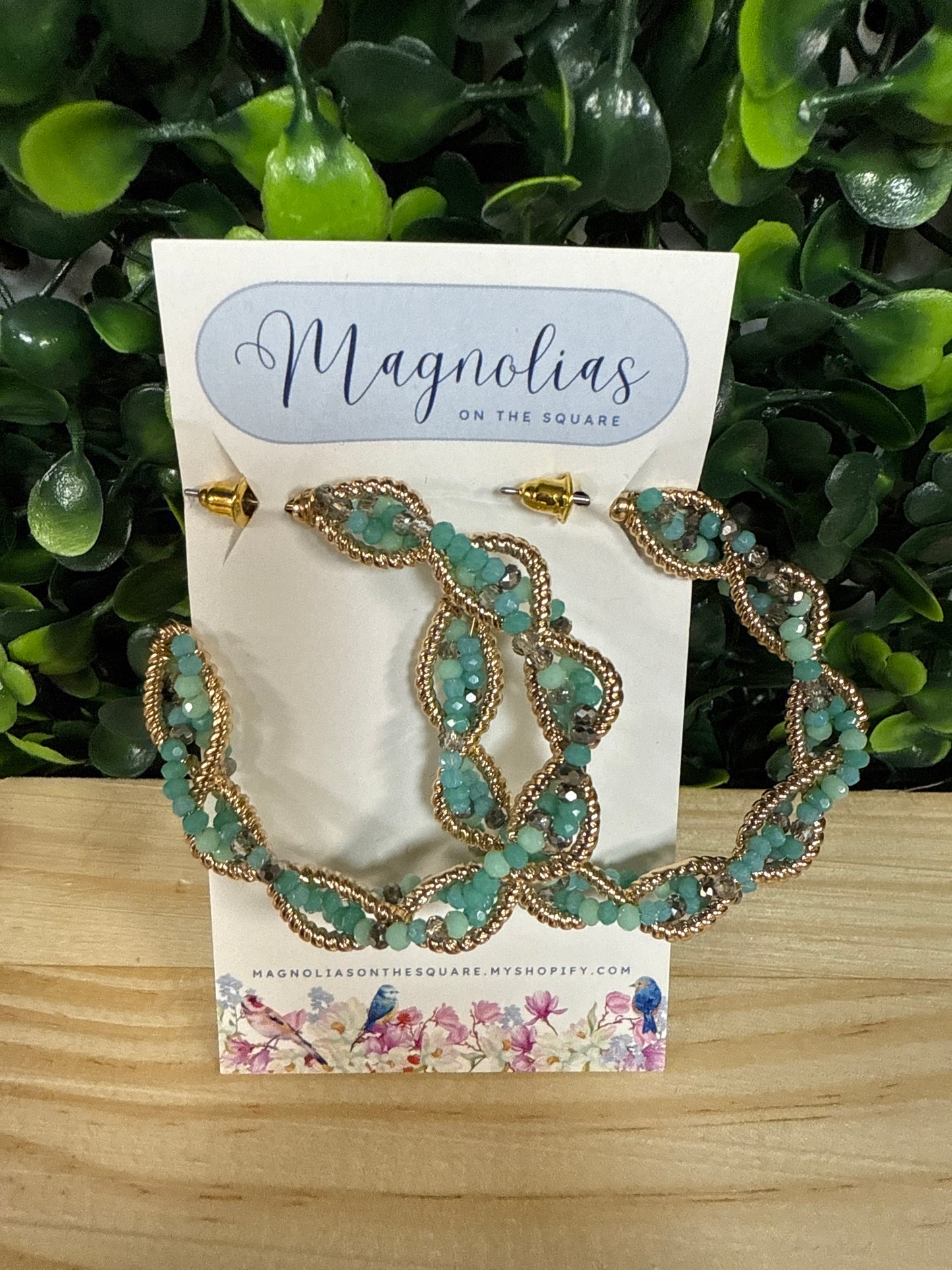 TWISTED BEAD HOOPS