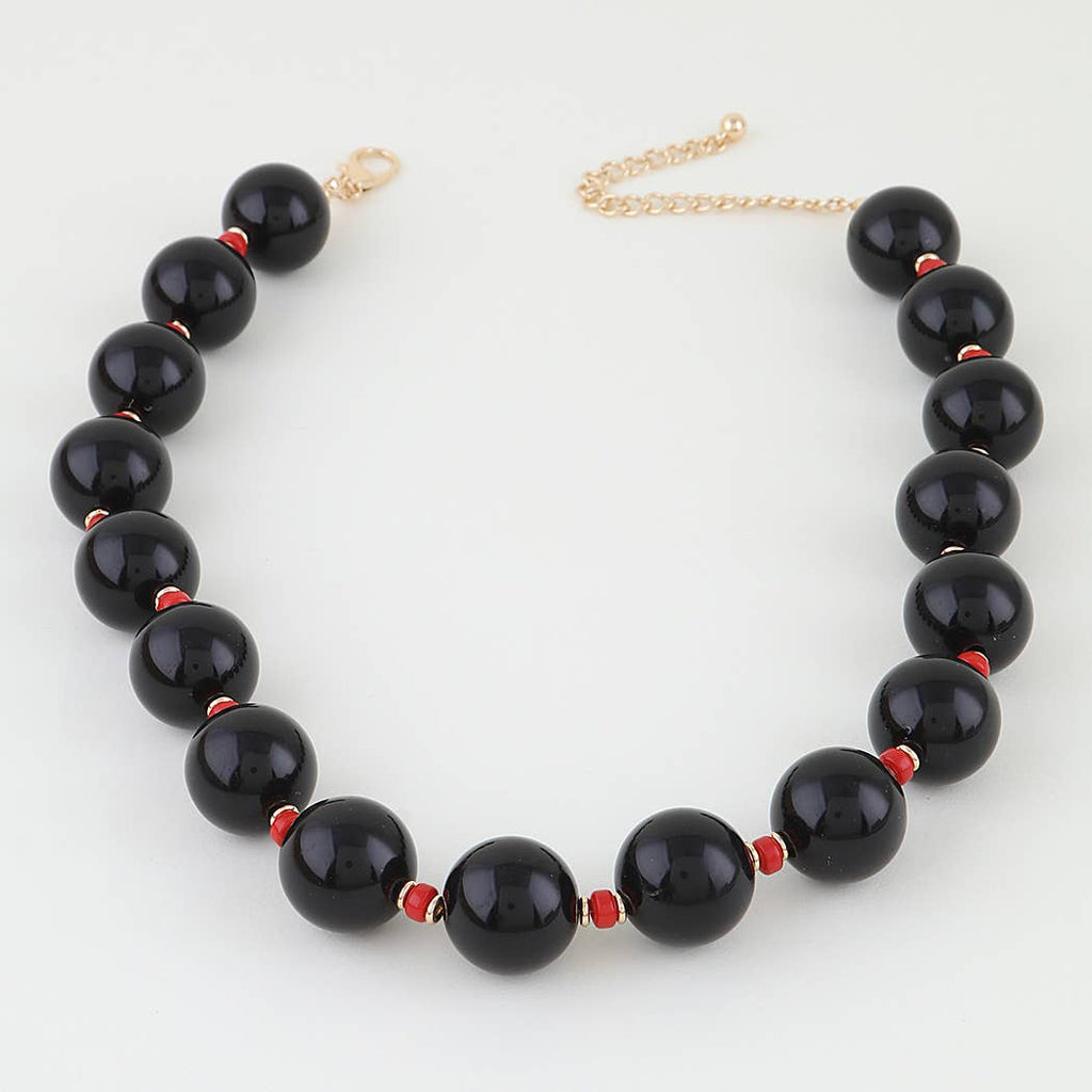 Abstract Beaded Statement Necklace