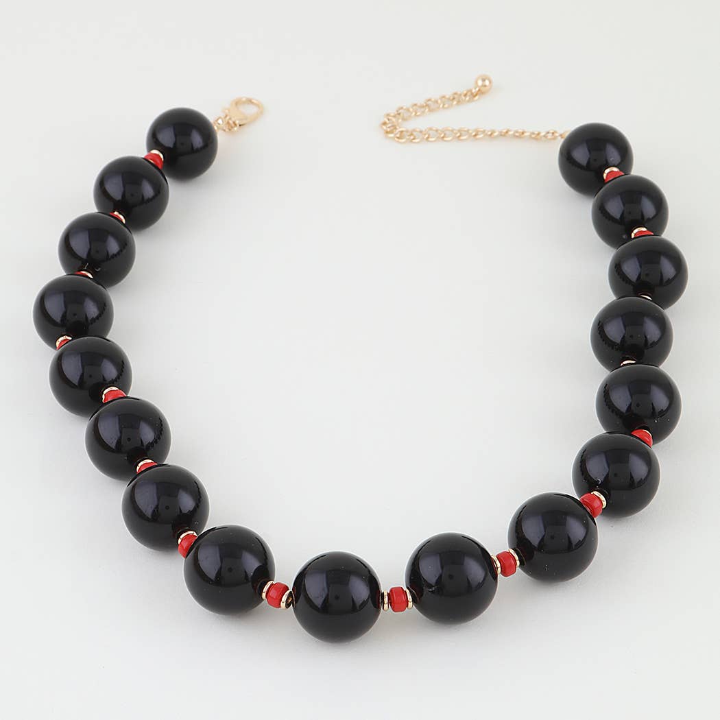 Abstract Beaded Statement Necklace