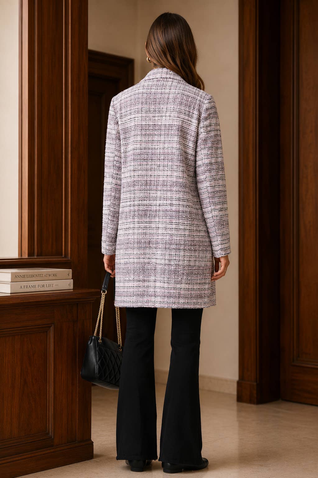 Open Front Midi Blazer