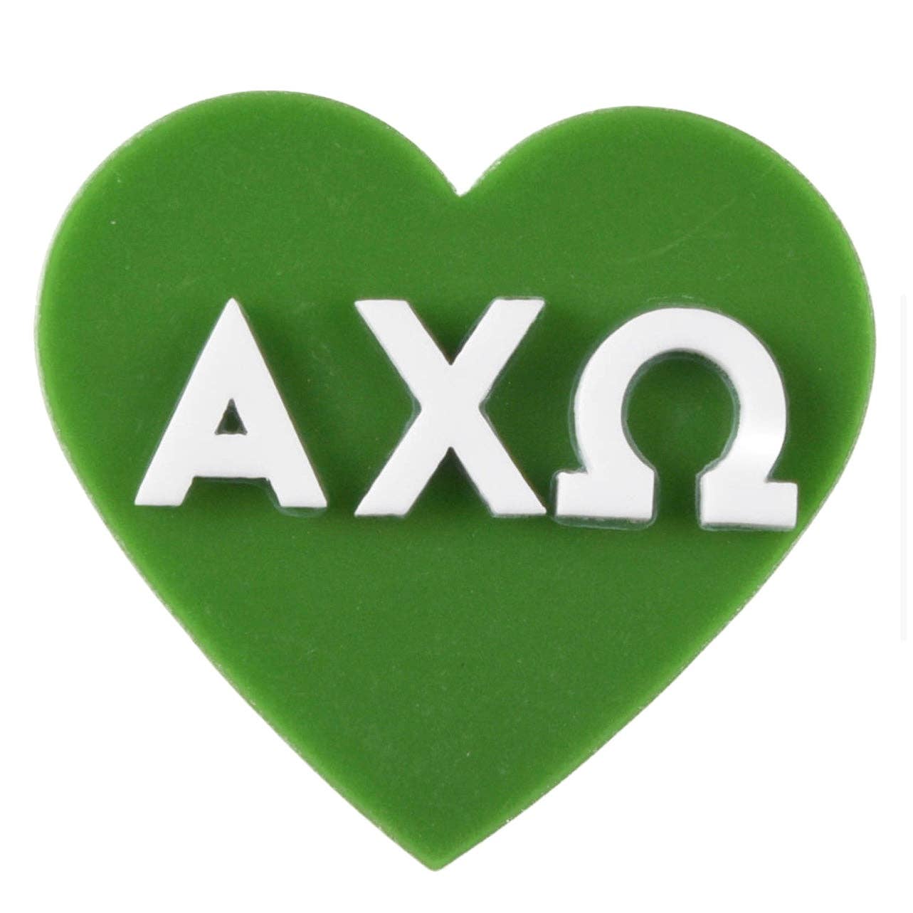 Sorority ✨Acrylic 💚 Heart Pin
