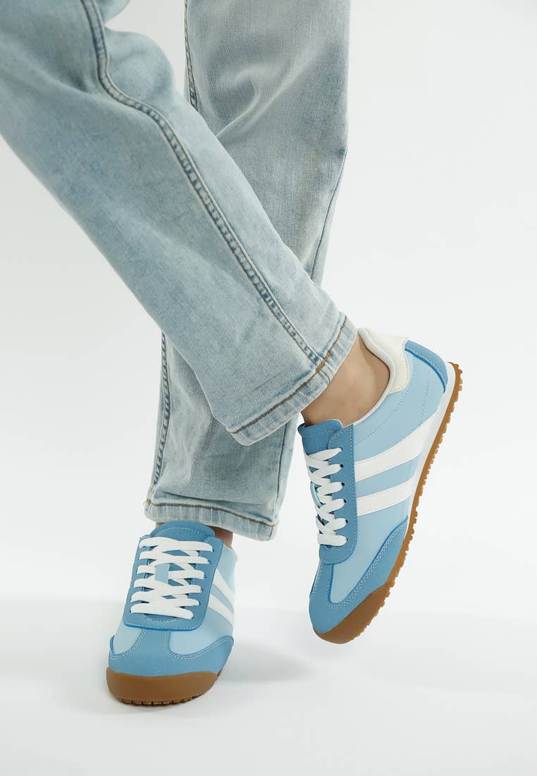 Peak Burn Casual Lace-Up Sneakers: Beige / US-8 / UK-6 / EU-39