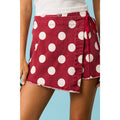 GAME DAY POLKA DOT OVERLAY WRAP FRONT MINI SKORT