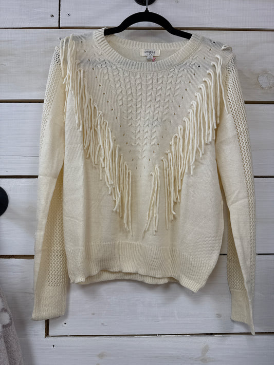 SASSY FRINGE SWEATER