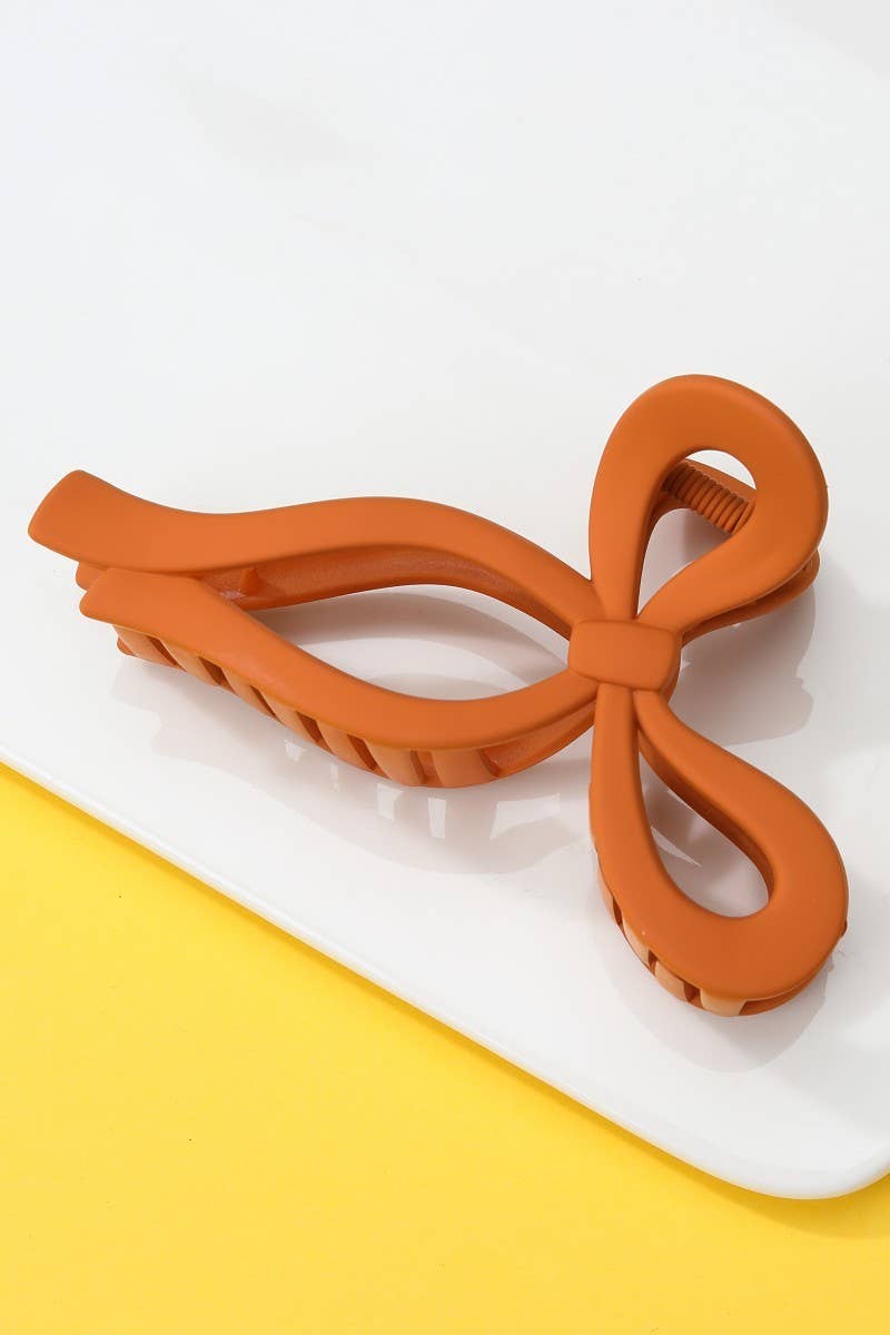 MATTE BOW HAIR CLAW CLIPS