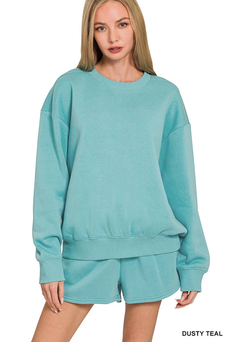 Fleece Sweatshirts & Shorts Set