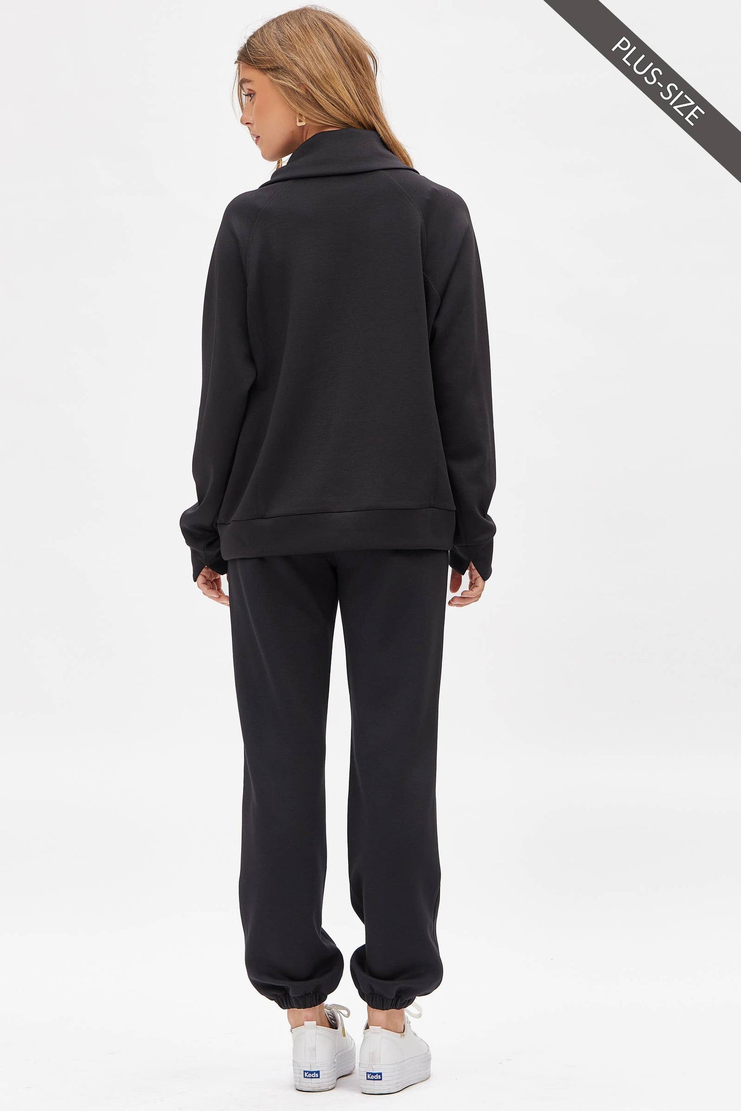 PLUS SIZE Quarter Zip Pullover + Jogger Modal Travel Set