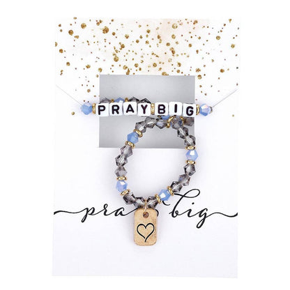 Word Beaded Tag Bracelet