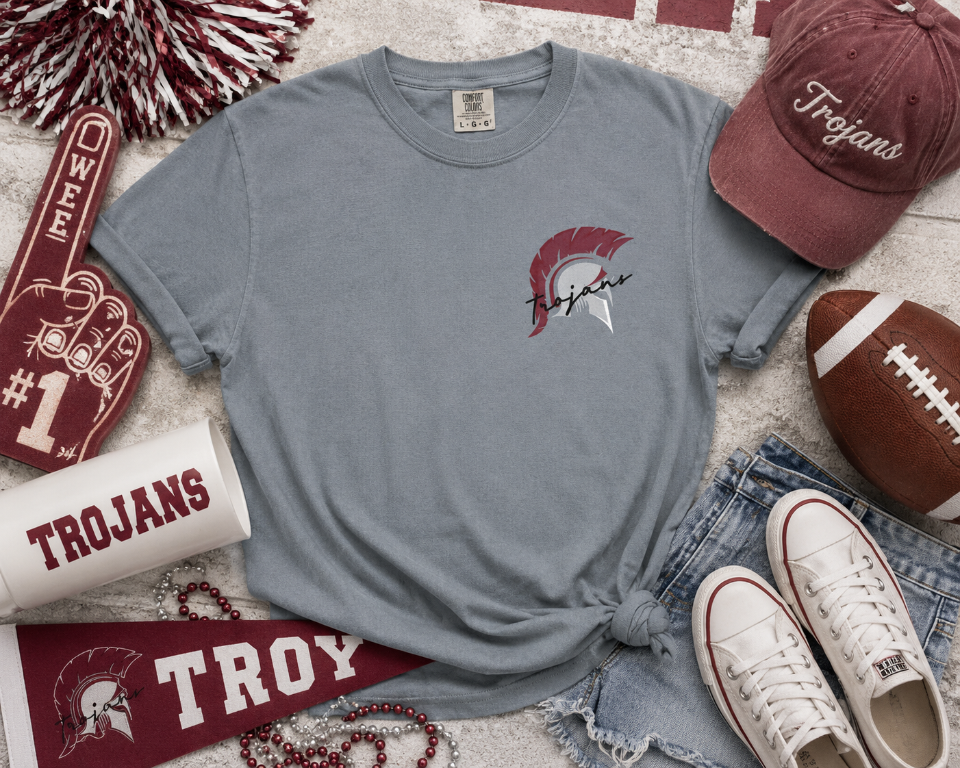 Trojans Game Day Comfort Colors Tee | Granite