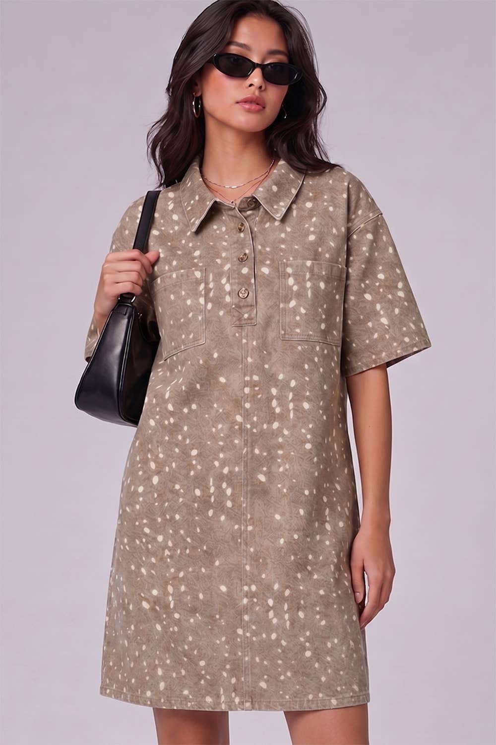 ND32279-Bambi Print Mini Dress
