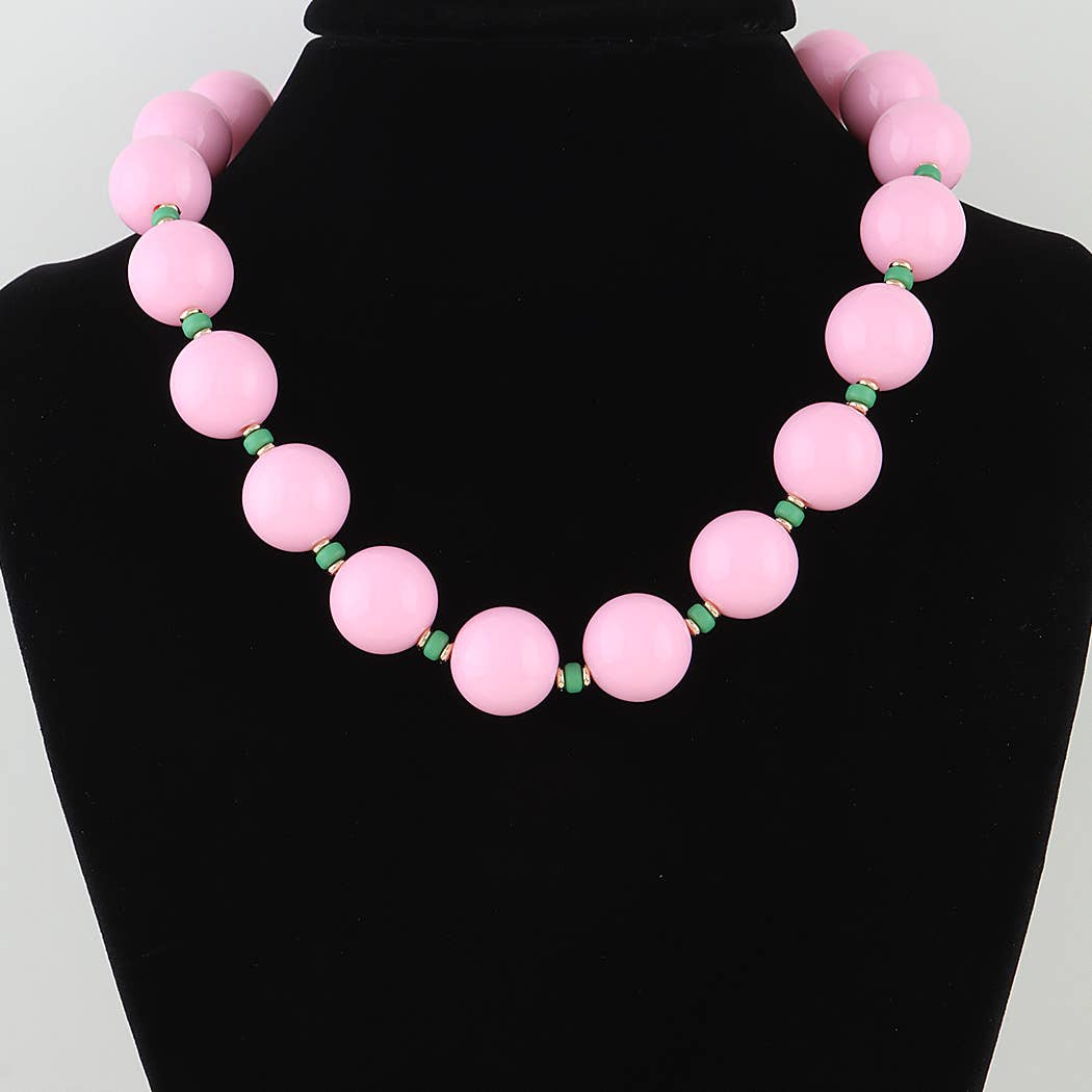 Abstract Beaded Statement Necklace