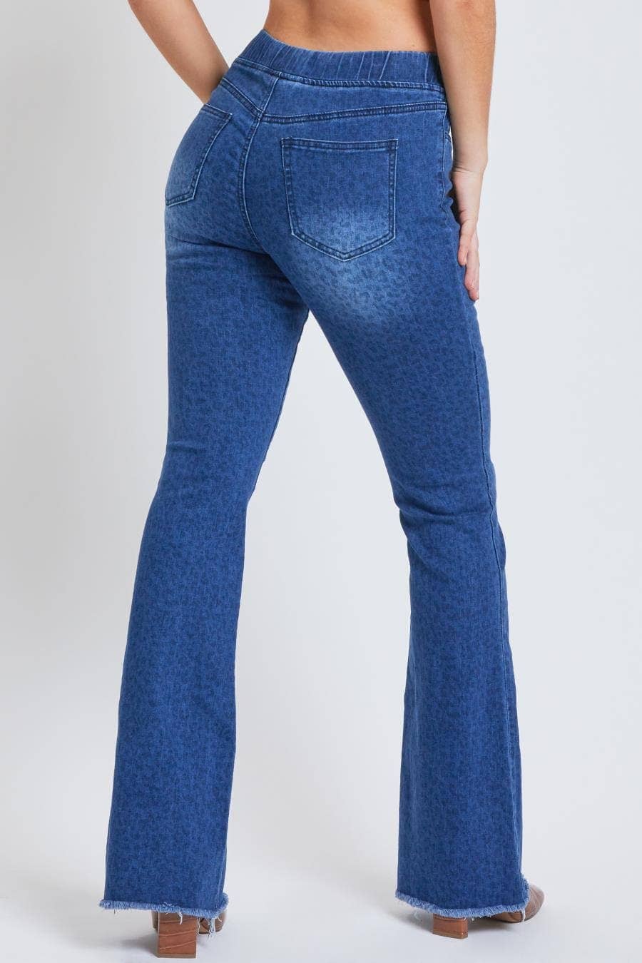 Flare Raw Hem Jogger Jeans-P74424