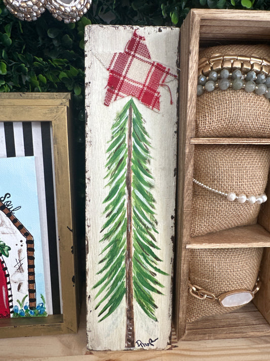 HANDPAINTED CHRISTMAS TREE LEANER