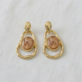 Geometric Vintage-Inspired Drop Earrings