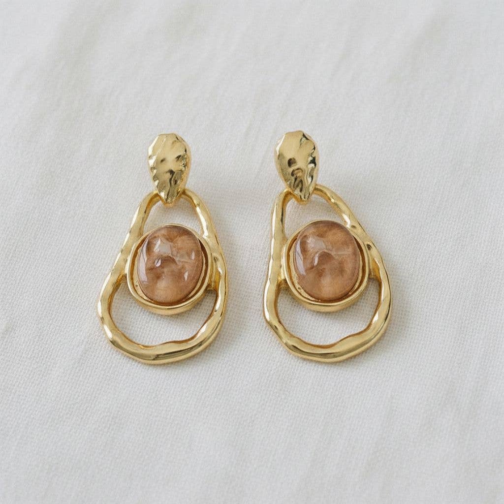 Geometric Vintage-Inspired Drop Earrings