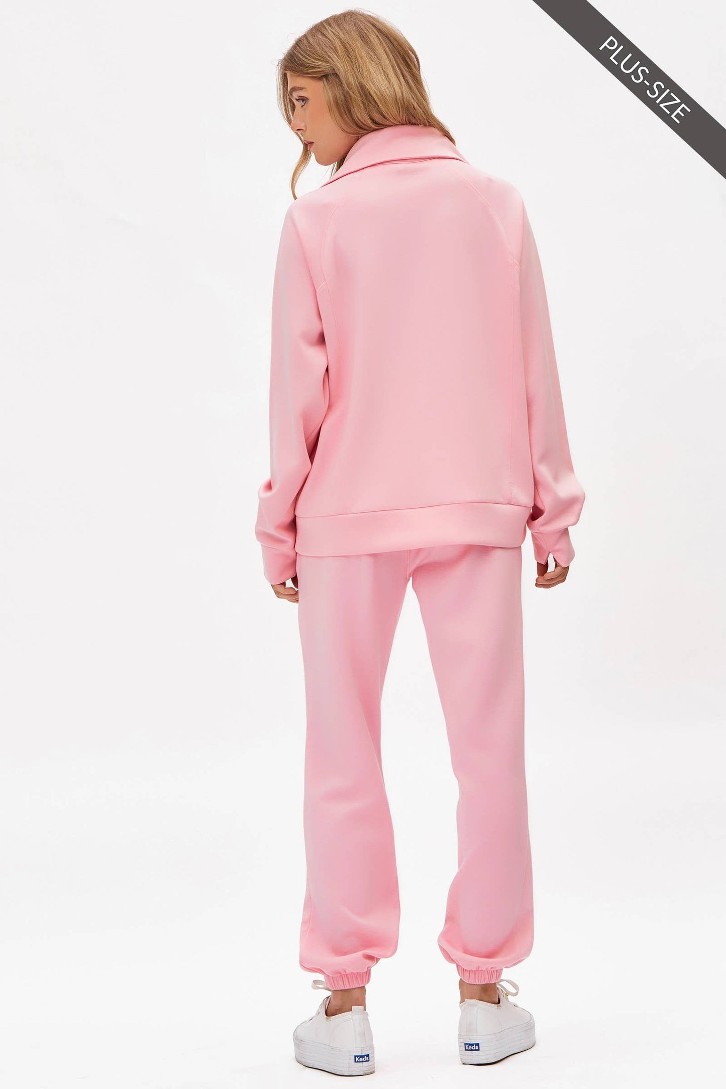 PLUS SIZE Quarter Zip Pullover + Jogger Modal Travel Set