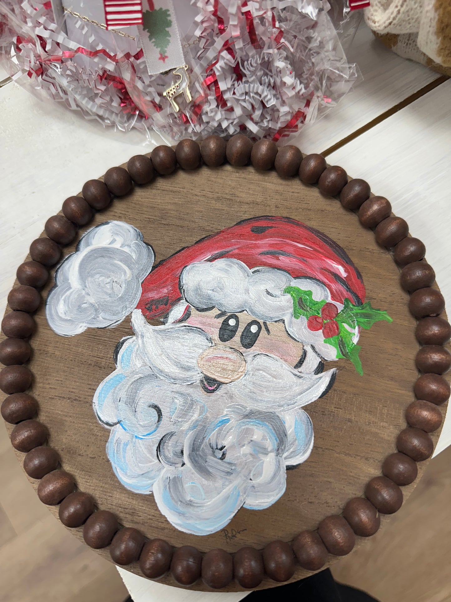 HANDPAINTED WOODEN BEAD TRAY