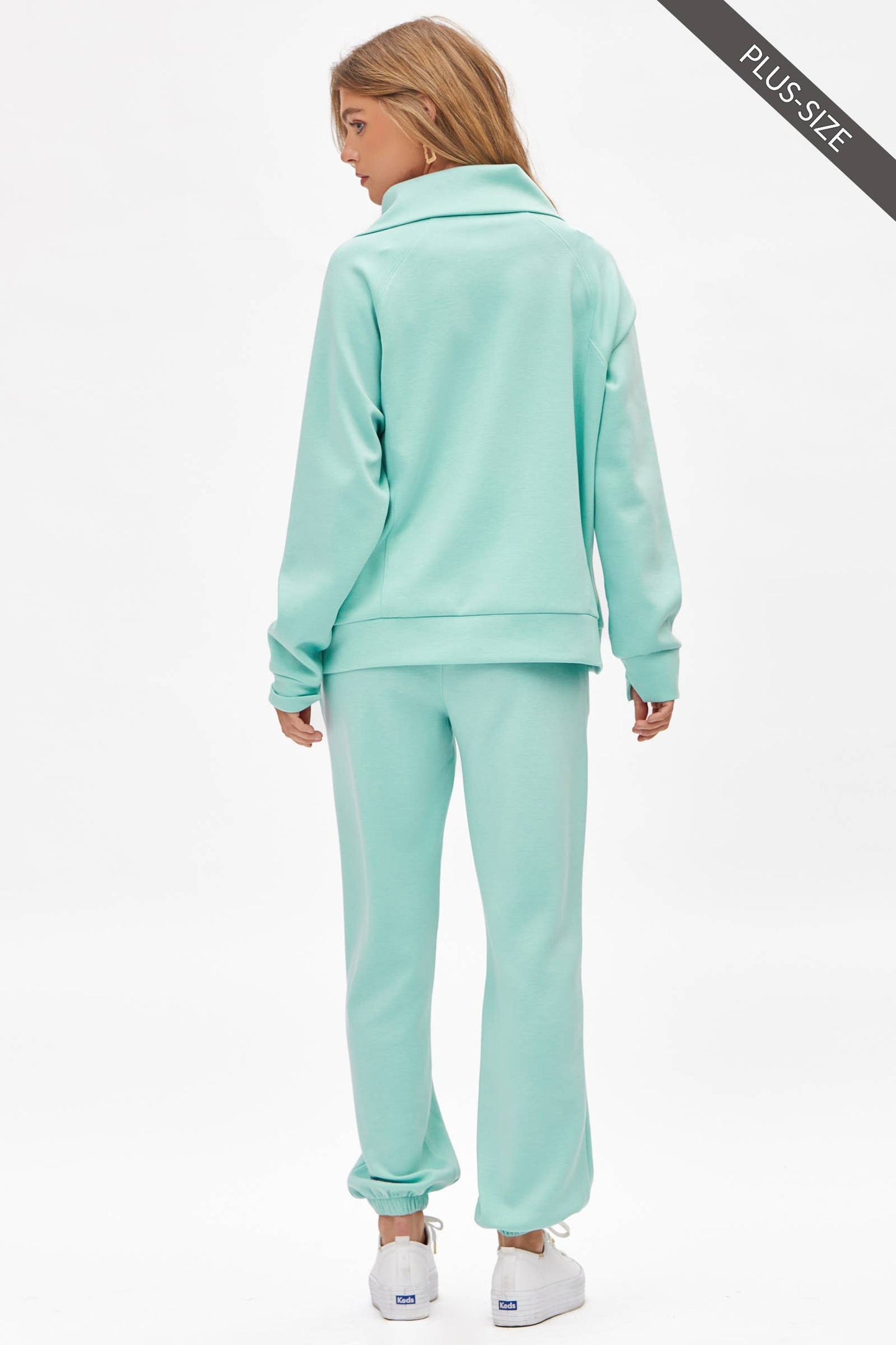 PLUS SIZE Quarter Zip Pullover + Jogger Modal Travel Set