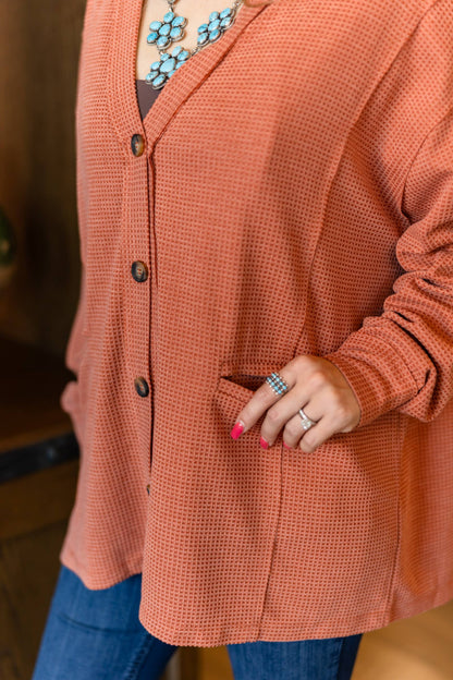Two-Tone Charm Cardigan: Magenta / S